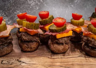 Bacon Cheeseburger Stuffed Mushrooms