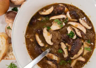 Shiitake French Onion Soup