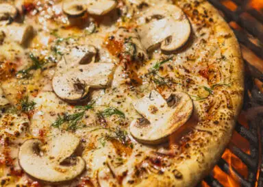 Smoked Mozzarella & Mushroom Grilled Pizza