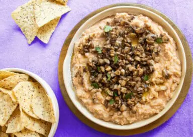 White Bean Dip with Mushrooms