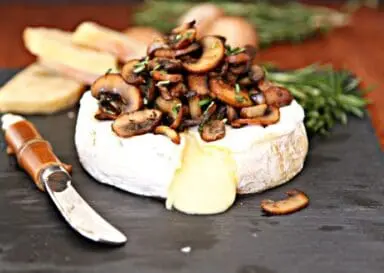 Crispy Mushroom Savory Baked Brie